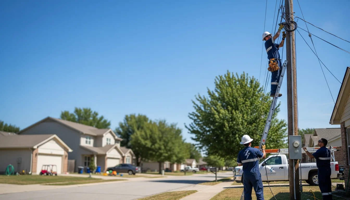 Residential electrician providing installation services in Lindsay, TX
